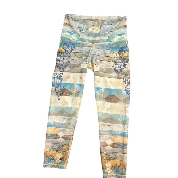 Niyama Sol Beachcomber Odelay Beck Hot air balloon crop leggins capris size S - Picture 1 of 4